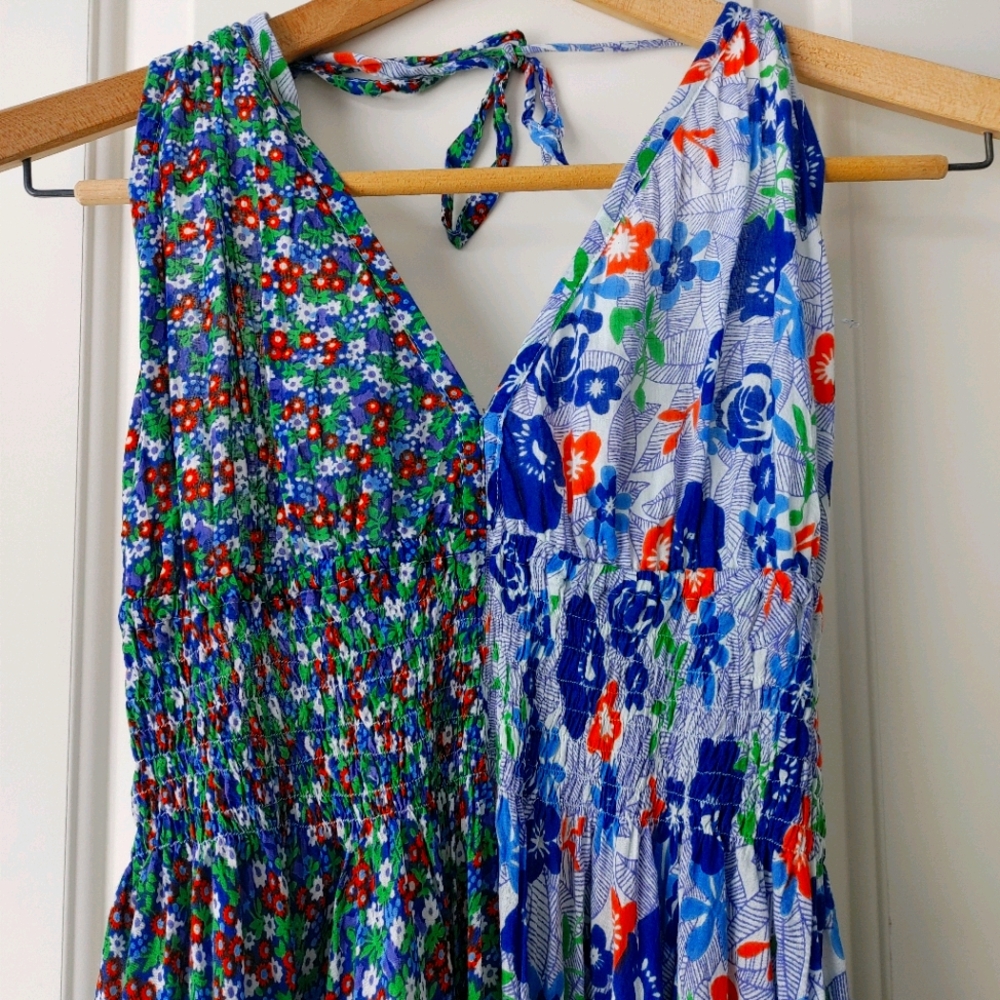 Boho Hippy Dress Halter Asymmetrical